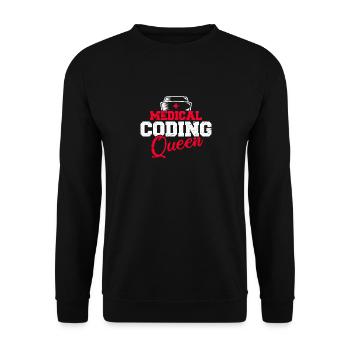 Funny Medical Coder ICD Medical Billing Medical Co - Unisex Pullover - Schwarz - Vorne - Alina (178cm) & Michal (187cm)
