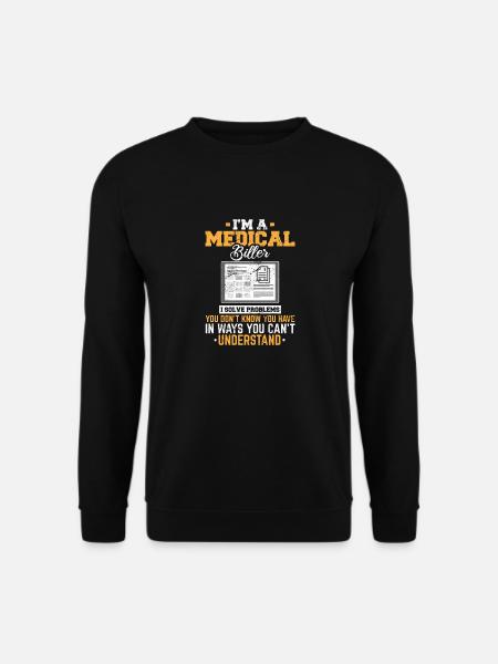Medical Biller Women Funny Medical Coder Funny Bil - Unisex Pullover - Schwarz
