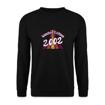Limited Edition 2002 Vintage - Unisex Pullover - Schwarz - Vorne - Alina (178cm) & Michal (187cm)