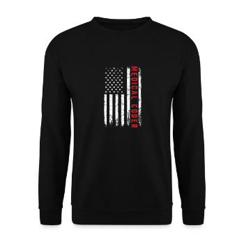 Medical Coder Medical Biller Billing ICD American - Unisex Pullover - Schwarz - Vorne - Alina (178cm) & Michal (187cm)
