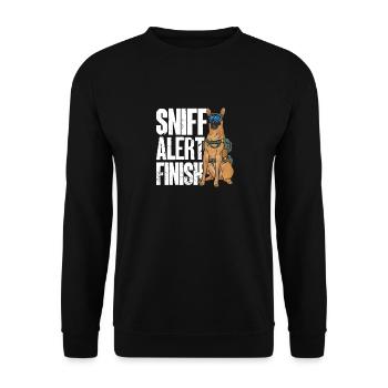 Malinois Belgian Shepherd Mechelaar Dog - Unisex Sweatshirt - black - Front - Alina (178cm) & Michal (187cm)