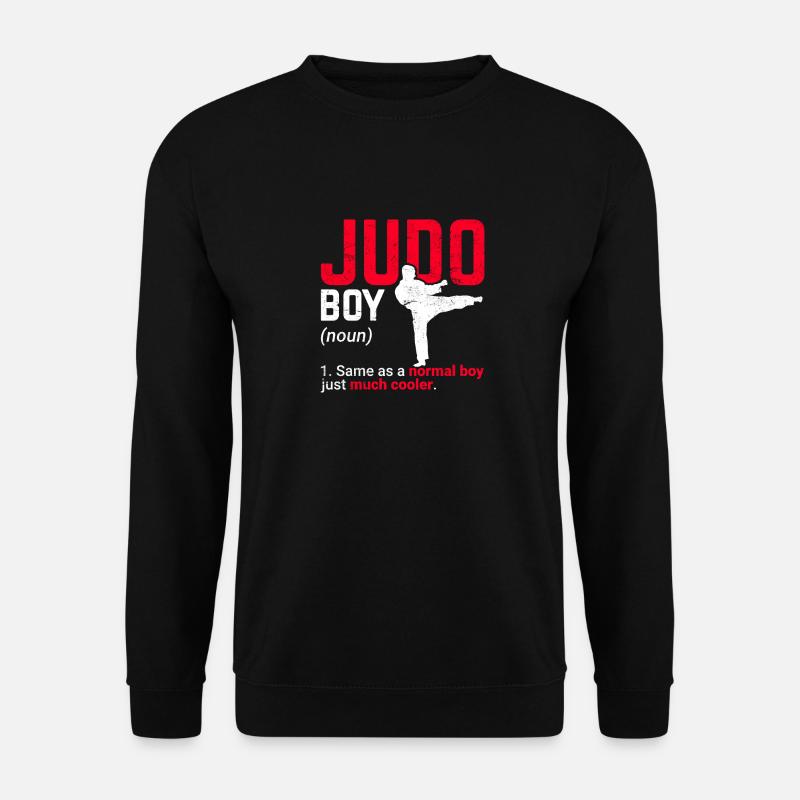 Judo Boy Definition Judoka Boys Funny Martial Arts - Unisex Pullover - Schwarz