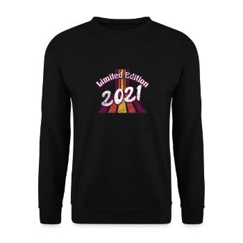 Limited Edition 2021 Vintage - Unisex Pullover - Schwarz - Vorne - Alina (178cm) & Michal (187cm)