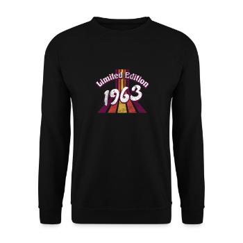 Limited Edition 1963 Vintage - Unisex Pullover - Schwarz - Vorne - Alina (178cm) & Michal (187cm)