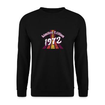 Limited Edition 1972 Vintage - Unisex Sweatshirt - black - Front - Alina (178cm) & Michal (187cm)
