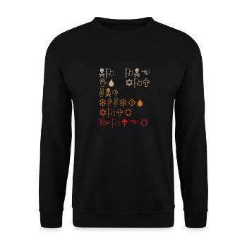No One Is You And Thats Your Power SYMBOL LANGUAGE - Unisex Sweatshirt - black - Front - Alina (178cm) & Michal (187cm)