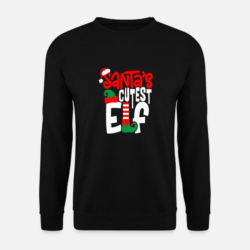 Santa s Cutest Elf - Unisex Sweatshirt - black