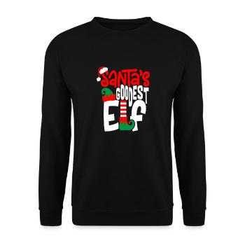 Le plus bon elfe du Père Noël - Sweat-shirt Unisexe - noir - Devant - Alina (178cm) & Michal (187cm)