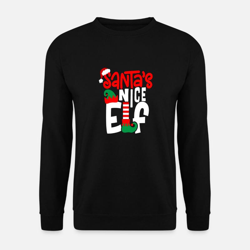 Santa s Nice Elf - Unisex Pullover - Schwarz