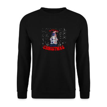 Nous vous souhaitons un joyeux Noël American Gnome - Sweat-shirt Unisexe - noir - Devant - Alina (178cm) & Michal (187cm)