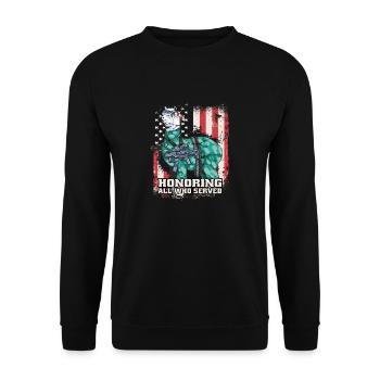 LLambo Alpaga Lama Drôle PAS DE PROB-LAMA - Sweat-shirt Unisexe - noir - Devant - Alina (178cm) & Michal (187cm)