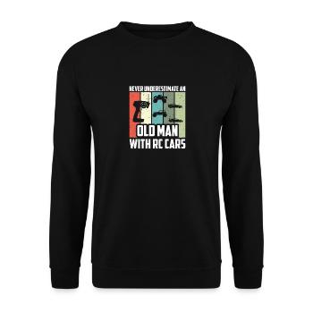 Never Underestimate An Old Man With RC Cars RC Car - Unisex Pullover - Schwarz - Vorne - Alina (178cm) & Michal (187cm)