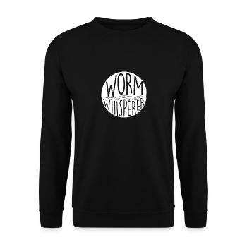 Worm Whisperer, Worm Farmer Vermiculture - Unisex Sweatshirt - black - Front - Alina (178cm) & Michal (187cm)