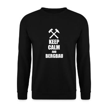 Erzgebirge Bergbau - Unisex Pullover - Schwarz - Vorne - Alina (178cm) & Michal (187cm)