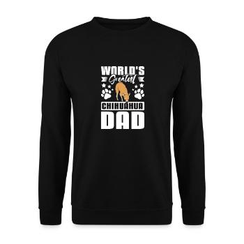 World's greatest chihuahua dad - Unisex Sweatshirt - black - Front - Alina (178cm) & Michal (187cm)