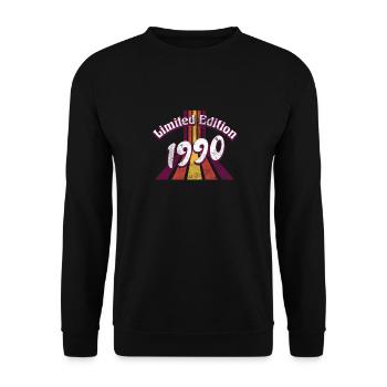Limited Edition 1990 Vintage - Unisex Pullover - Schwarz - Vorne - Alina (178cm) & Michal (187cm)