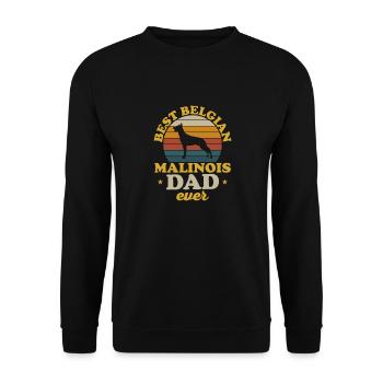 Malinois Belgian Shepherd Mechelaar Dog - Unisex Sweatshirt - black - Front - Alina (178cm) & Michal (187cm)