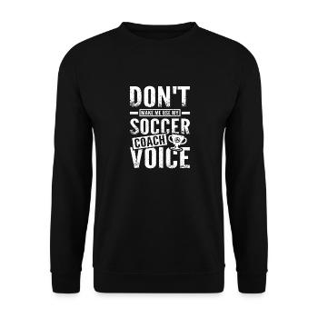 Soccer coach voice - Unisex Pullover - Schwarz - Vorne - Alina (178cm) & Michal (187cm)