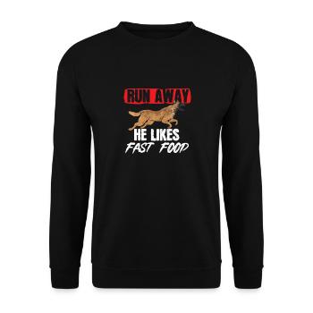 Malinois Belgian Shepherd Mechelaar Dog - Unisex Sweatshirt - black - Front - Alina (178cm) & Michal (187cm)