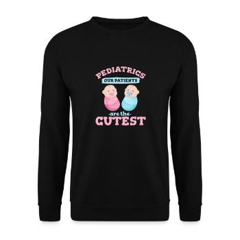 Pediatrician Pediatric Nurse Our Patients Are The - Unisex Sweatshirt - black - Front - Alina (178cm) & Michal (187cm)