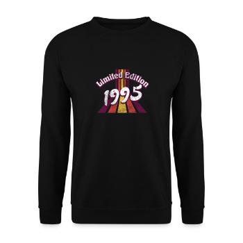 Limited Edition 1995 Vintage - Unisex Pullover - Schwarz - Vorne - Alina (178cm) & Michal (187cm)