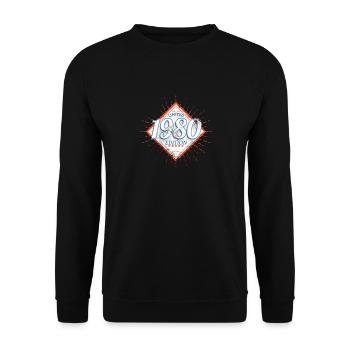 Limited Edition 1980 Vintage - Unisex Pullover - Schwarz - Vorne - Alina (178cm) & Michal (187cm)