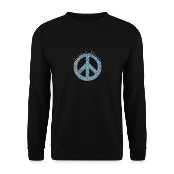 Love Peace with USA usa flag flag USA - Unisex Sweatshirt - black - Front - Alina (178cm) & Michal (187cm)