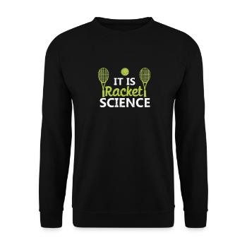 Funny Tennis Players Coach Fan Scientist - Unisex Sweatshirt - black - Front - Alina (178cm) & Michal (187cm)