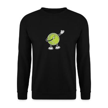 Drôle de drôle de balle de tennis Joueur de sport Entraîneur - Sweat-shirt Unisexe - noir - Devant - Alina (178cm) & Michal (187cm)