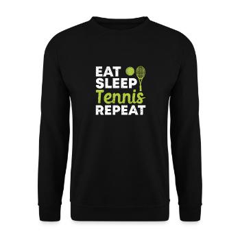 Manger du tennis endormi Répéter des sports amusants - Sweat-shirt Unisexe - noir - Devant - Alina (178cm) & Michal (187cm)