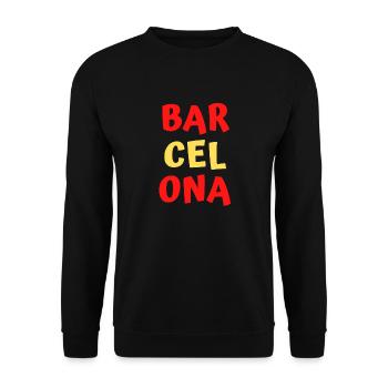 Barcelona - Unisex Sweatshirt - black - Front - Alina (178cm) & Michal (187cm)