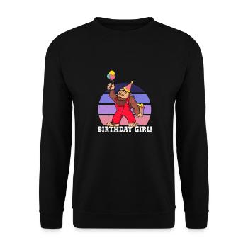 Bigfoot Party Supplies Birthday Girl Sasquatch - Sweat-shirt Unisexe - noir - Devant - Alina (178cm) & Michal (187cm)