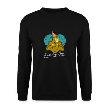 Bigfoot Party Supplies Birthday Boy Sasquatch - Unisex Sweatshirt - black - Front - Alina (178cm) & Michal (187cm)