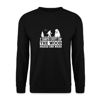 Bigfoot Party Supplies Dad Of The Birthday Crew - Unisex Sweatshirt - black - Front - Alina (178cm) & Michal (187cm)