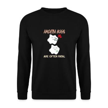 Amoeba Hugs Are Often Fatal Funny Immune System - Unisex Sweatshirt - black - Front - Alina (178cm) & Michal (187cm)
