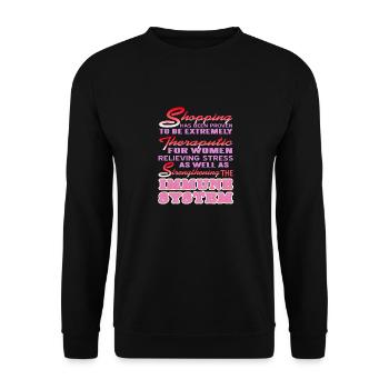 Shopping Strengthen The Immune System Retro Funny - Unisex Sweatshirt - black - Front - Alina (178cm) & Michal (187cm)