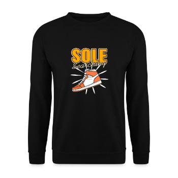 Sole Searching Retro Sneaker Head Designs - Unisex Sweatshirt - black - Front - Alina (178cm) & Michal (187cm)