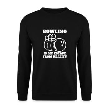 Bowling Skittles Bowler Bowling Ball Cadeau - Sweat-shirt Unisexe - noir - Devant - Alina (178cm) & Michal (187cm)