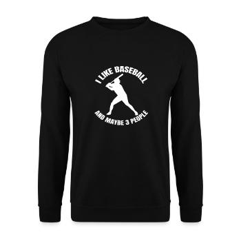 Baseball Baseball Game Gift Baseball Lovers - Unisex Sweatshirt - black - Front - Alina (178cm) & Michal (187cm)