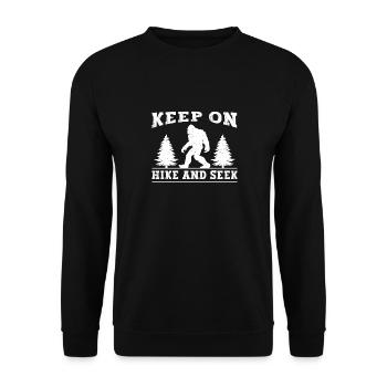 Les fournitures de fête Bigfoot continuent de grimper et de chercher - Sweat-shirt Unisexe - noir - Devant - Alina (178cm) & Michal (187cm)