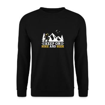 Les fournitures de fête Bigfoot continuent de grimper et de chercher - Sweat-shirt Unisexe - noir - Devant - Alina (178cm) & Michal (187cm)