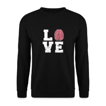 Neuro Nurse Love Neurologist Neuroscience Neurolog - Unisex Pullover - Schwarz - Vorne - Alina (178cm) & Michal (187cm)