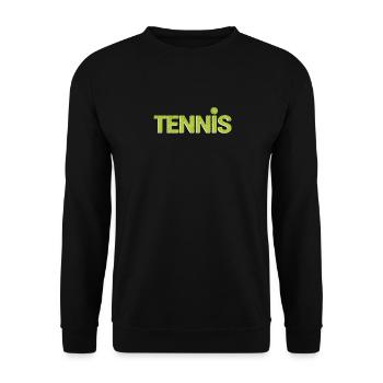 Tennisball Cool Witzig Sportliebhaber Spieler - Unisex Pullover - Schwarz - Vorne - Alina (178cm) & Michal (187cm)