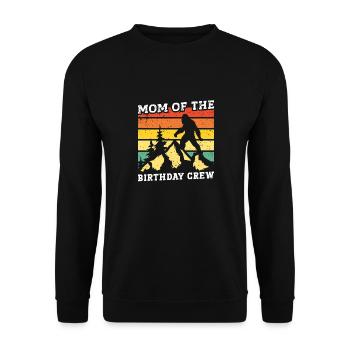 Bigfoot Party fournit l’équipe de maman de l’anniversaire - Sweat-shirt Unisexe - noir - Devant - Alina (178cm) & Michal (187cm)