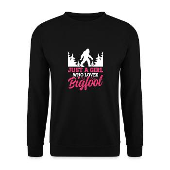Just A Girl Who Loves Bigfoot Party Supplies - Unisex Sweatshirt - black - Front - Alina (178cm) & Michal (187cm)