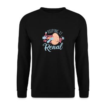 Technicienne en dialyse Infirmière en néphrologie rénale Keepin - Sweat-shirt Unisexe - noir - Devant - Alina (178cm) & Michal (187cm)