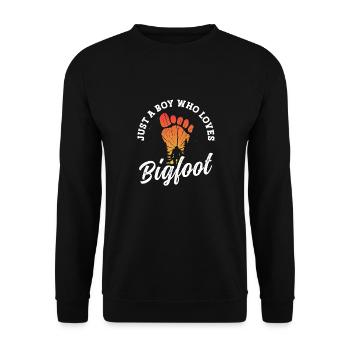 Just A Boy Who Loves Bigfoot Party Supplies - Unisex Sweatshirt - black - Front - Alina (178cm) & Michal (187cm)