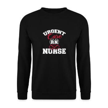 Urgent Care Nurse Clinical Registered Nursing RN H - Unisex Sweatshirt - black - Front - Alina (178cm) & Michal (187cm)