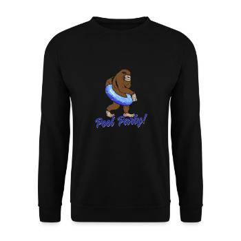 Bigfoot Party Supplies Sasquatch Pool Party - Unisex Sweatshirt - black - Front - Alina (178cm) & Michal (187cm)
