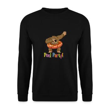 Bigfoot Party Supplies Sasquatch Pool Party - Unisex Pullover - Schwarz - Vorne - Alina (178cm) & Michal (187cm)